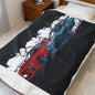 JDM Drift Cars Velveteen Plush Blanket — Japanese Street Racing Throw