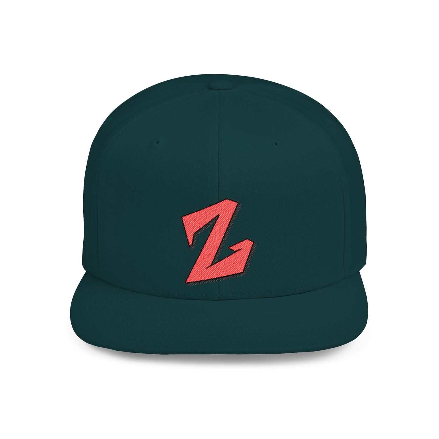 Custom Z-Embroidered Flat Bill Snapback Hat | Trendy Streetwear Accessory