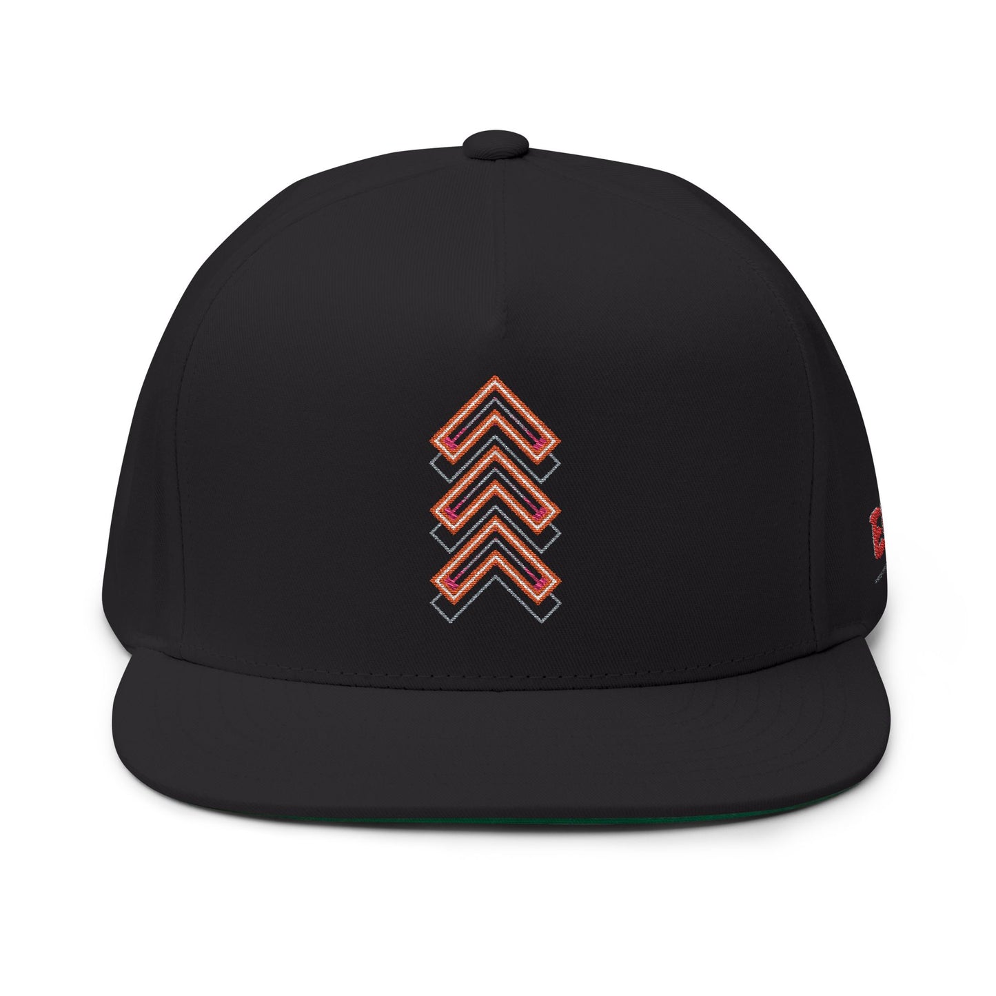 Level Up Snapback Hat — EBO Embroidered Flat Bill Cap