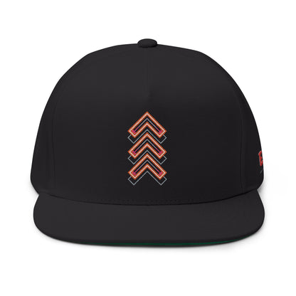 Level Up Snapback Hat — EBO Embroidered Flat Bill Cap