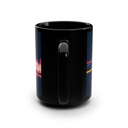 JDM Drift Racing 15oz Black Mug — Pink Smoke Design