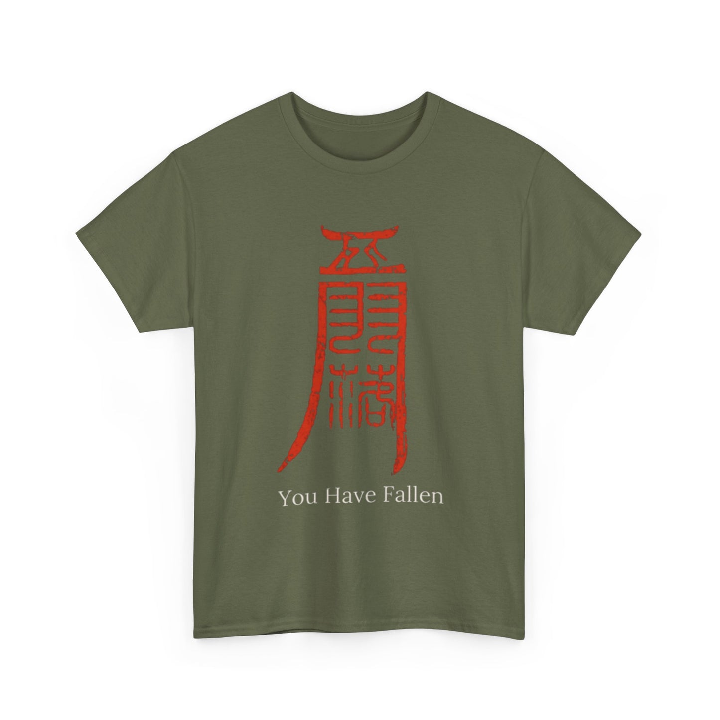 Camiseta — Diseño Gráfico 'Has Caído' Kanji Rojo (Estilo Gamer/Anime)