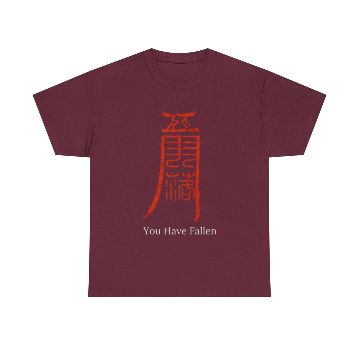 Camiseta — Diseño Gráfico 'Has Caído' Kanji Rojo (Estilo Gamer/Anime)