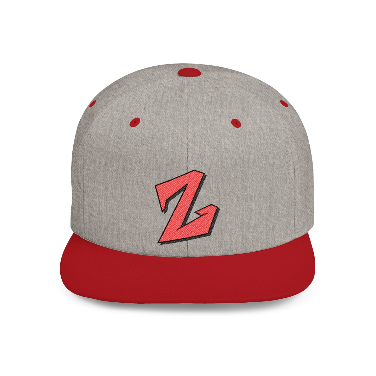 Custom Z-Embroidered Flat Bill Snapback Hat | Trendy Streetwear Accessory