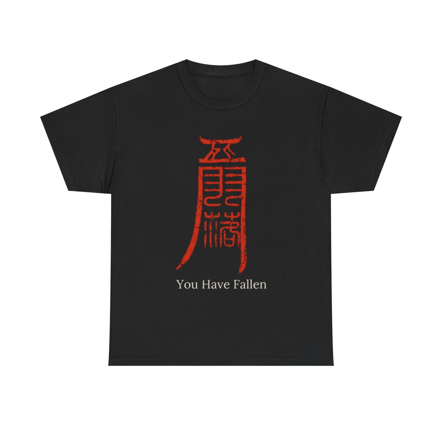 Camiseta — Diseño Gráfico 'Has Caído' Kanji Rojo (Estilo Gamer/Anime)