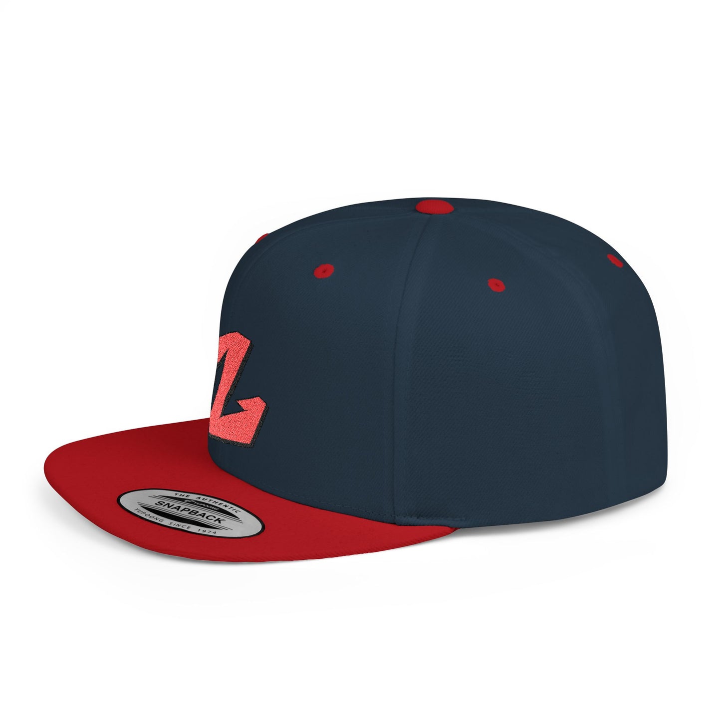 Custom Z-Embroidered Flat Bill Snapback Hat | Trendy Streetwear Accessory