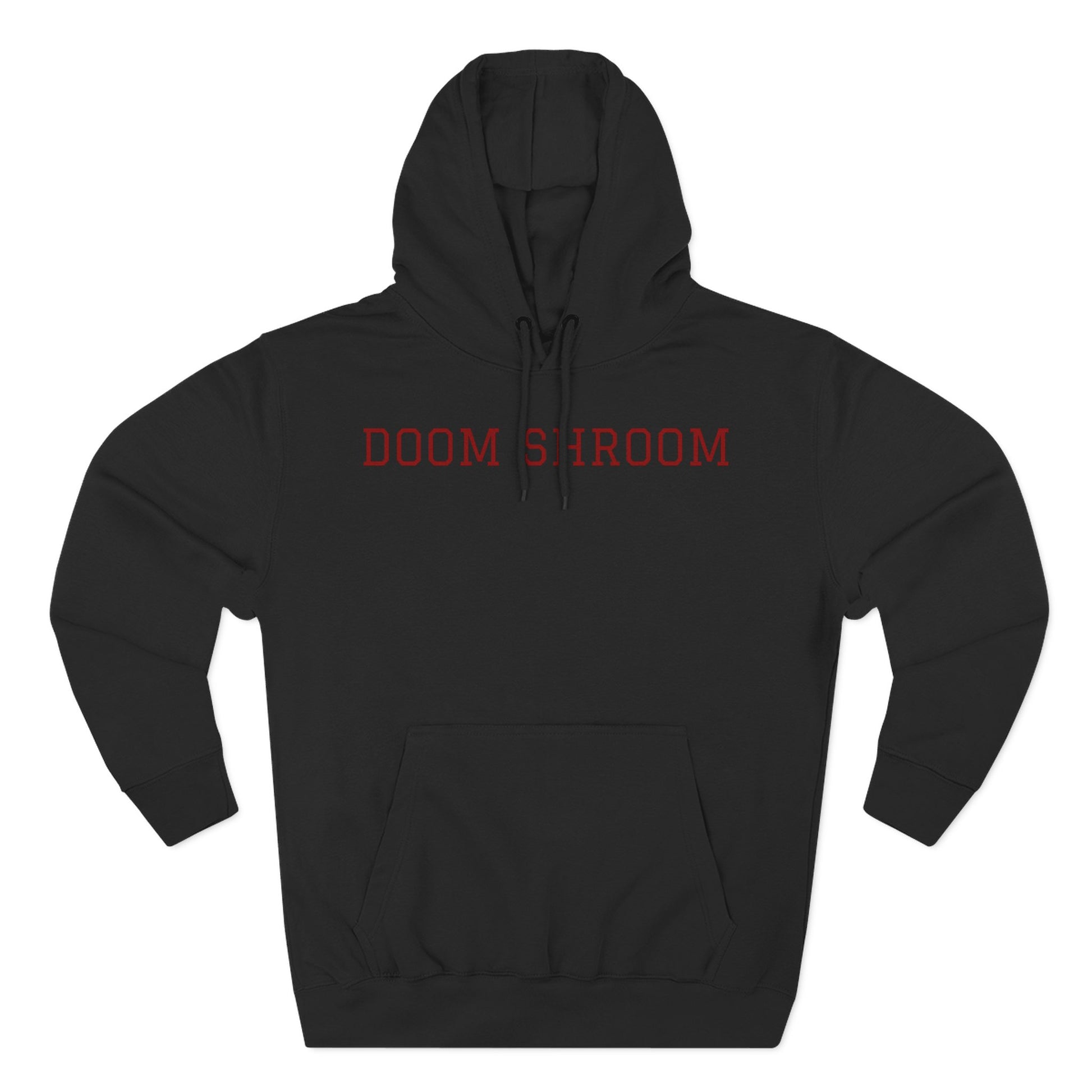 Doom Shroom Fleece Hoodie | Cozy Graphic Sweatshirt for Gamers, Unique Gift for Birthdays, Halloween, and Casual Wear Black Hoodie