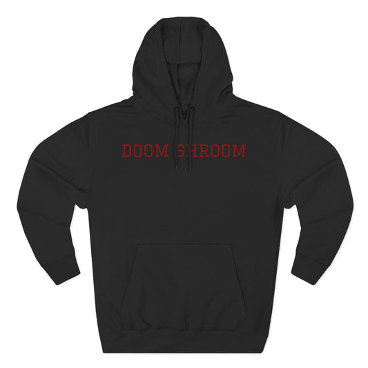 Doom Shroom Fleece Hoodie | Cozy Graphic Sweatshirt for Gamers, Unique Gift for Birthdays, Halloween, and Casual Wear Black Hoodie