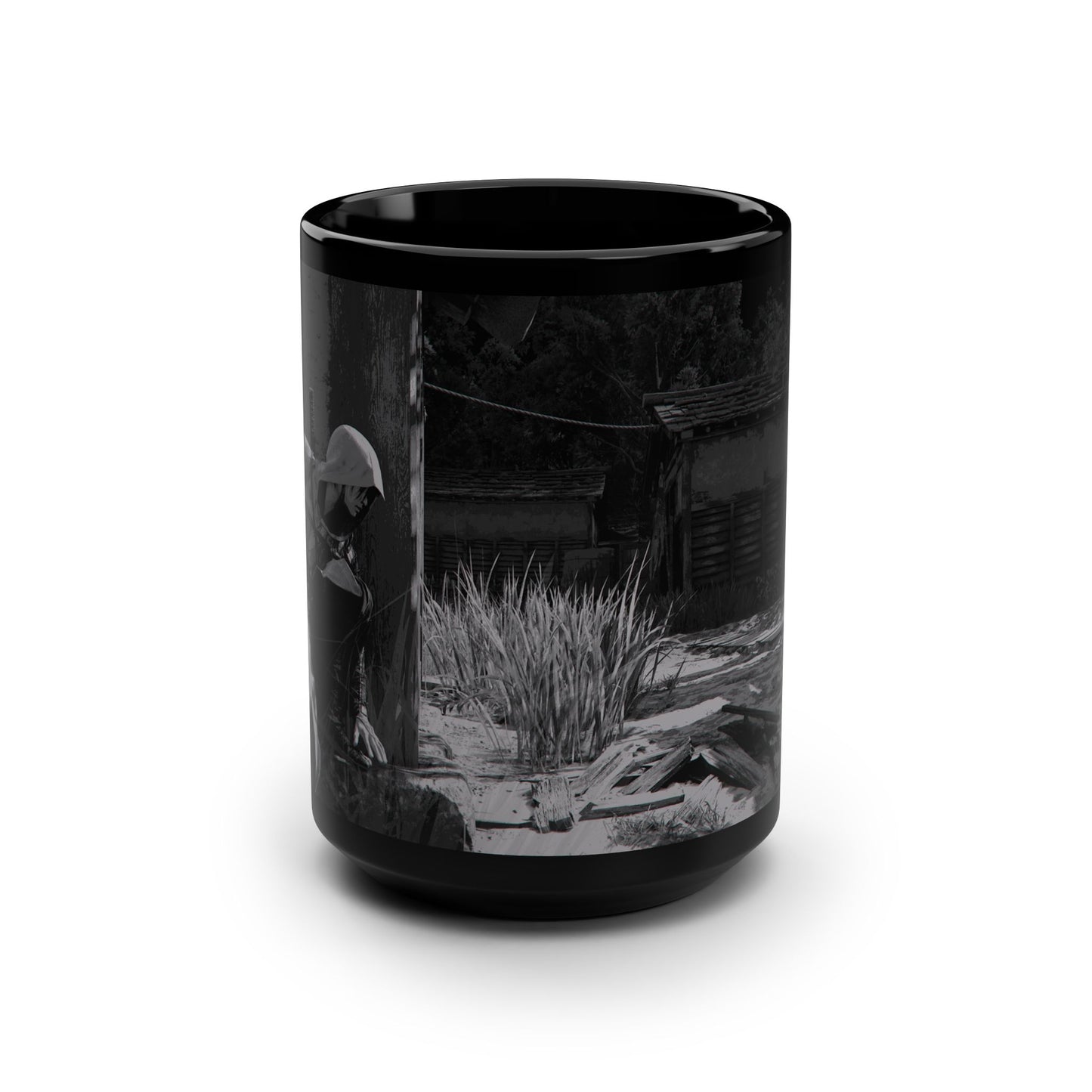 Assassin-Inspired Naoe Black Mug — 15oz