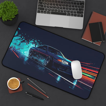 Racing Night Desk Mat — Retro Sports Car Gamer Mouse Pad