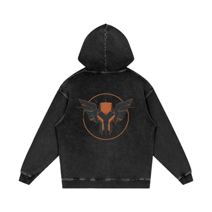 Heavyweight Washed Loose Cotton Extraction Hoodie