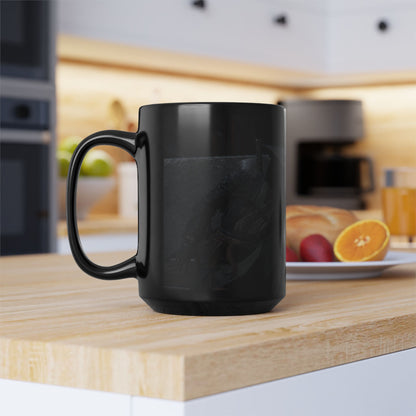 Taza Negra Naoe Shadow Assassin — Taza de Café de Arte Oscuro Ninja de 15 oz