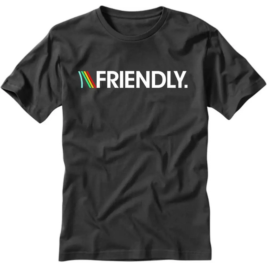 Friendly Gaming T-Shirt, Black, Short Sleeve, Full Front Print, Soft Stylish Fit, Arc Raiders Theme