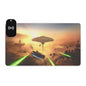 LED Gaming Mouse Pad with Wireless Charger — Sci‑Fi Battlefront Desk Mat