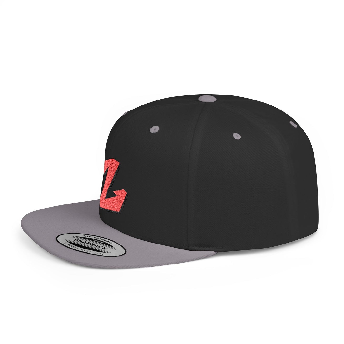 Custom Z-Embroidered Flat Bill Snapback Hat | Trendy Streetwear Accessory