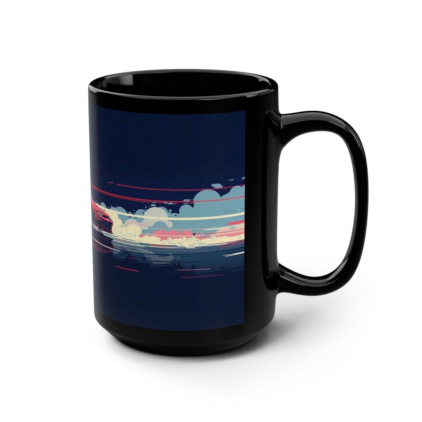 JDM Drift Car 15oz Black Mug — Racing Series Coffee Cup