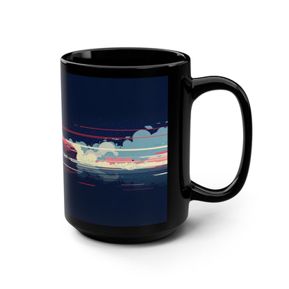 JDM Drift Car 15oz Black Mug — Racing Series Coffee Cup