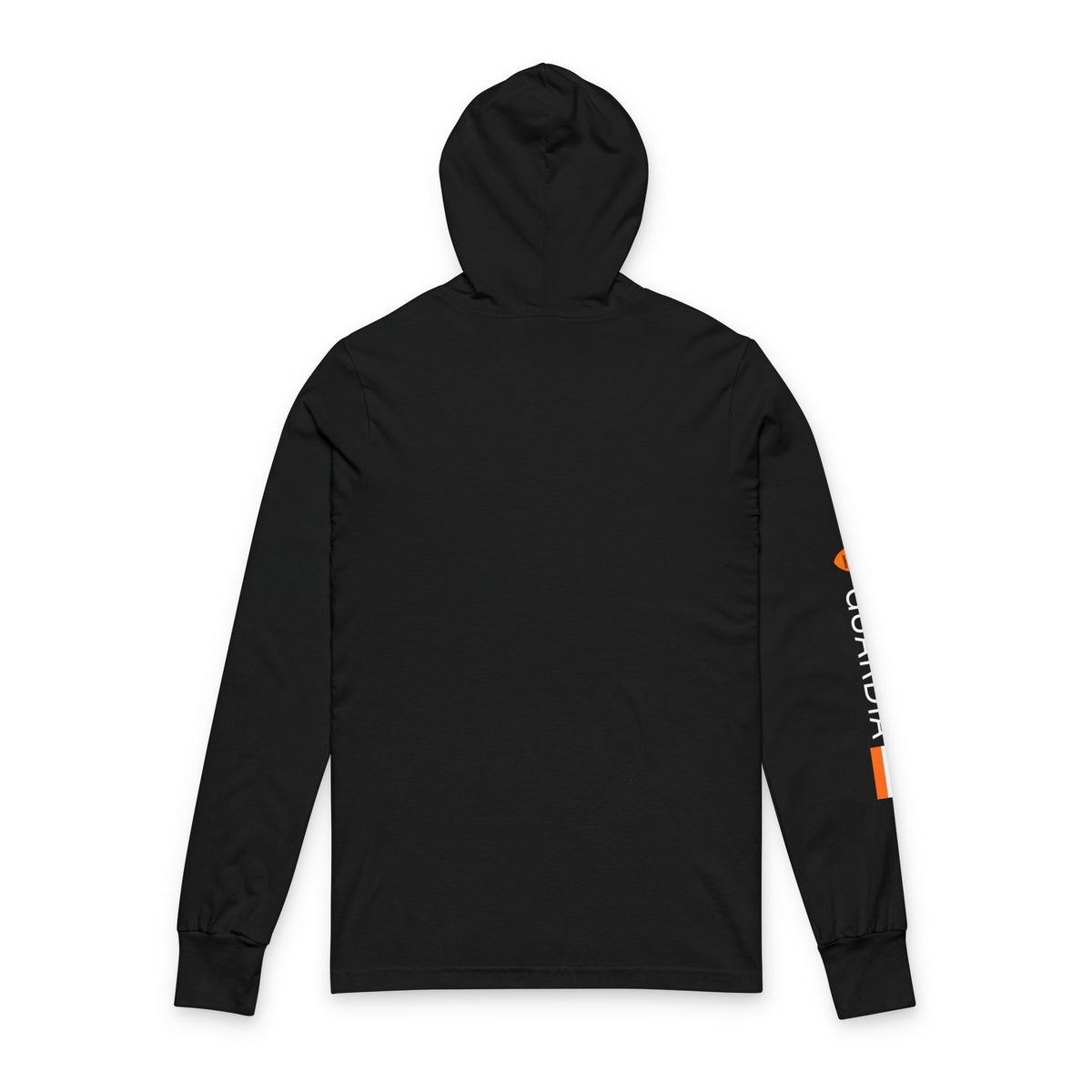 Racer Tech Hooded Long Sleeve Tee — Subtle Logo & Sleeve Stripe