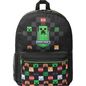 Minecraft Backpack for Boys Kids Teens Adjustable Straps Front Pocket Daypack Backpacks for Sports Gym School Gamer Gifts (Black)
