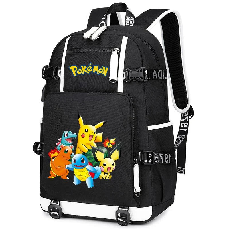 3 - Piece Set Anime Pokémon Pikachu Uzumaki Backpack - Gapo Goods - 