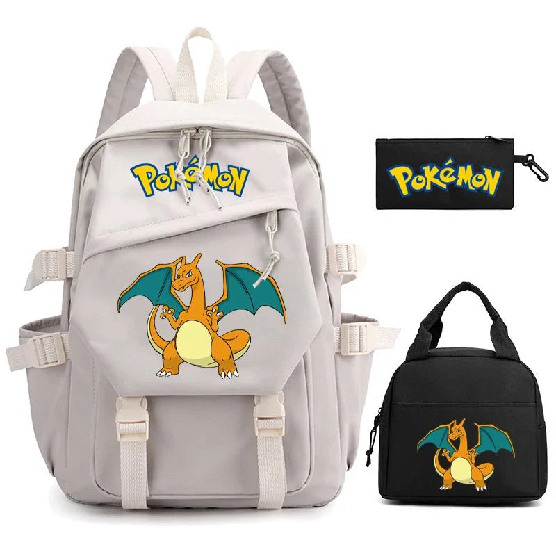 3 - Piece Set: Pokemon Backpack School Bookbags - Gapo Goods - 