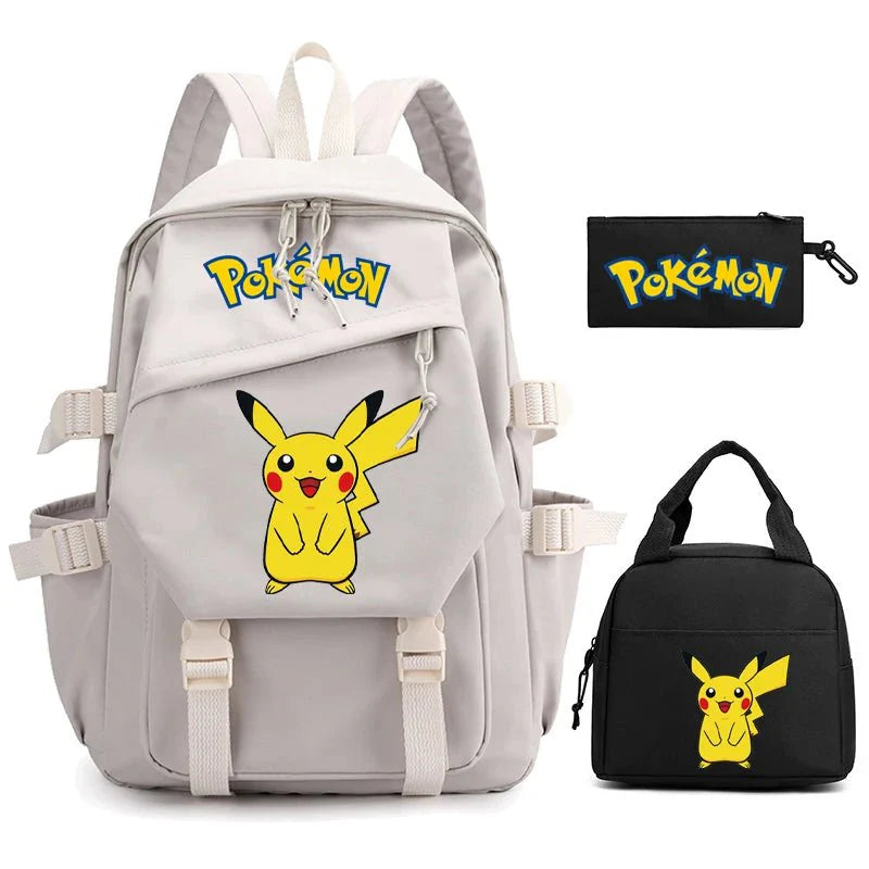 3 - Piece Set: Pokemon Backpack School Bookbags - Gapo Goods - 