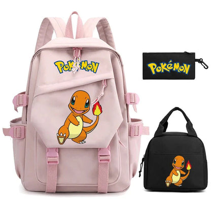 3 - Piece Set: Pokemon Backpack School Bookbags - Gapo Goods - 