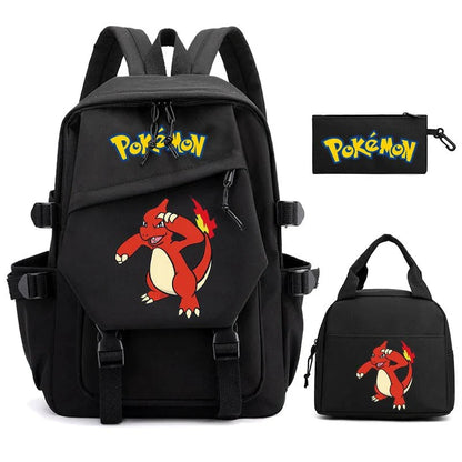 3 - Piece Set: Pokemon Backpack School Bookbags - Gapo Goods - 