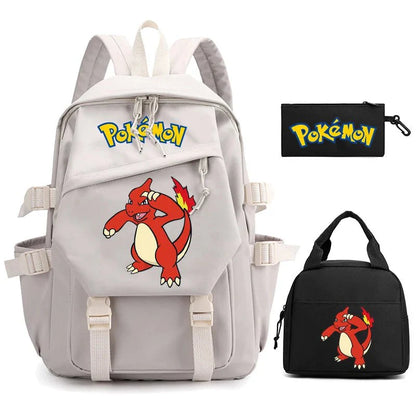 3 - Piece Set: Pokemon Backpack School Bookbags - Gapo Goods - 