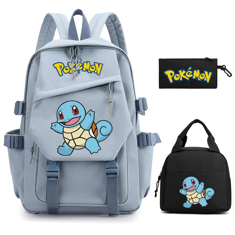 3 - Piece Set: Pokemon Backpack School Bookbags - Gapo Goods - 