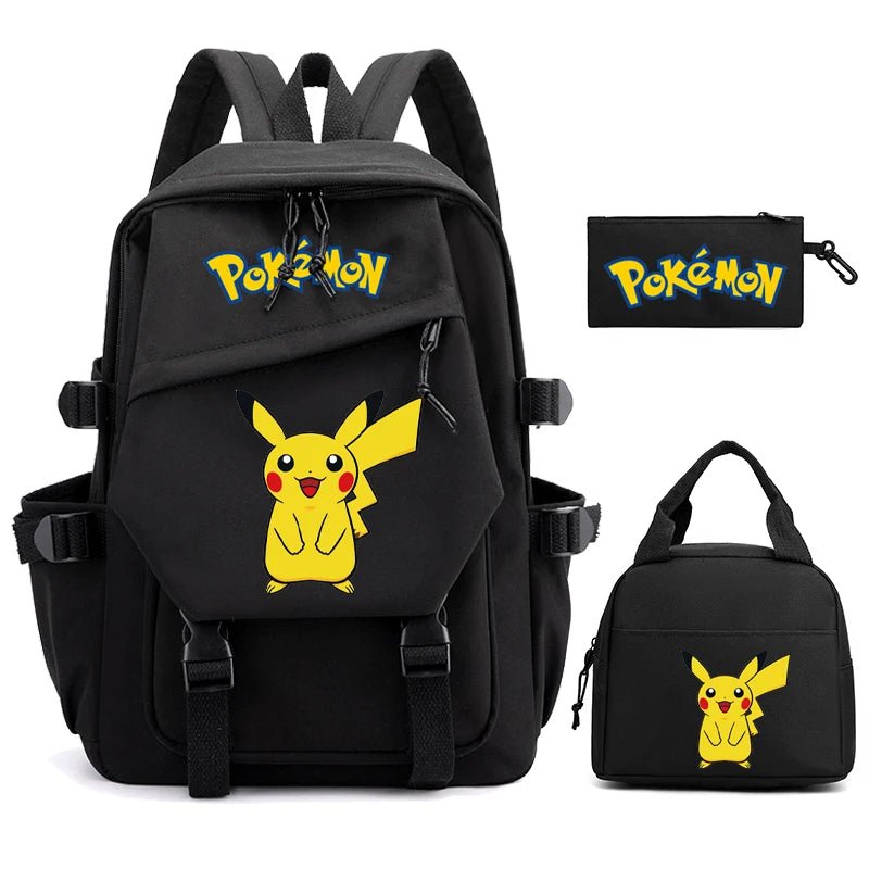 3 - Piece Set: Pokemon Backpack School Bookbags - Gapo Goods - 