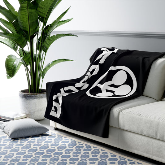 Cyberpunk Sherpa Fleece Blanket - Arasaka Design