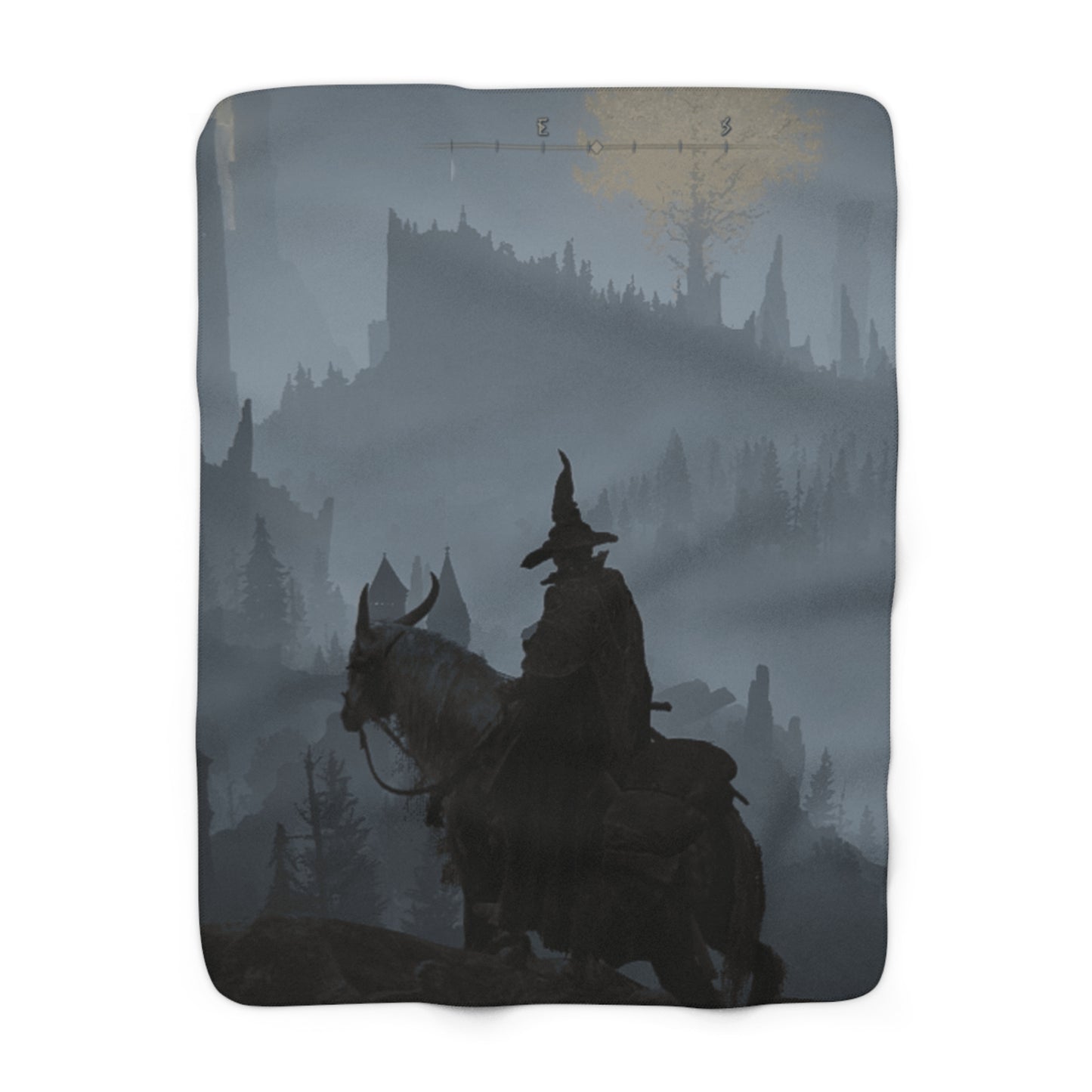 Mystical Forest Sherpa Fleece Blanket - Cozy Adventure Throw for Nature Lovers