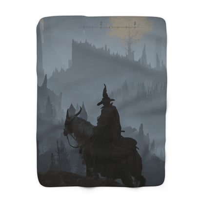 Mystical Forest Sherpa Fleece Blanket - Cozy Adventure Throw for Nature Lovers