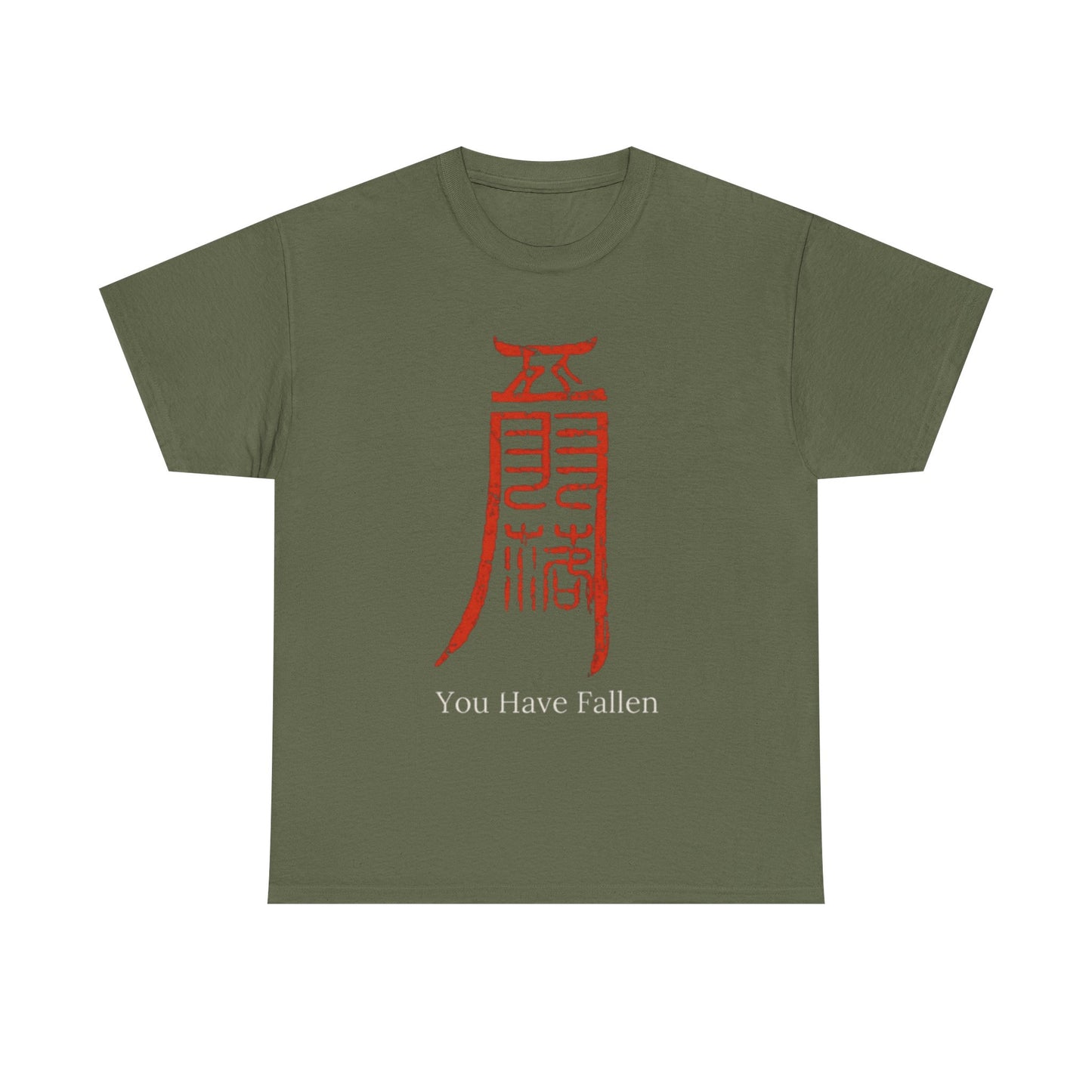 Camiseta — Diseño Gráfico 'Has Caído' Kanji Rojo (Estilo Gamer/Anime)