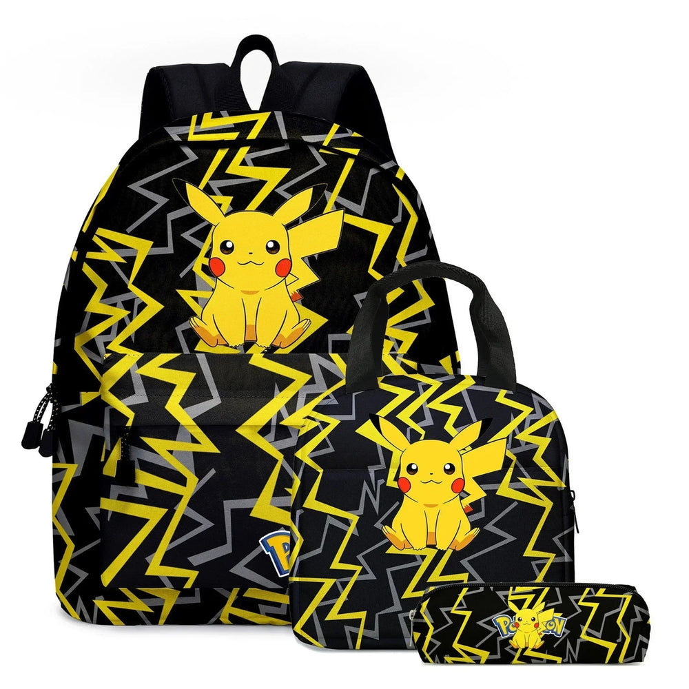 3PC - Set Pikachu Pokémon Backpack - Gapo Goods - 