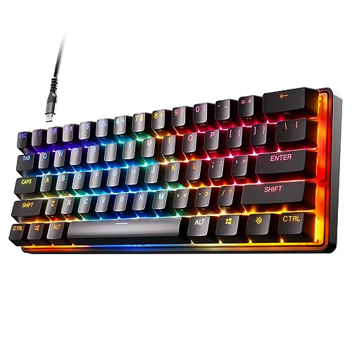 SteelSeries Apex Pro HyperMagnetic Gaming Keyboard — Adjustable Actuation — OLED Screen — RGB – USB Passthrough
