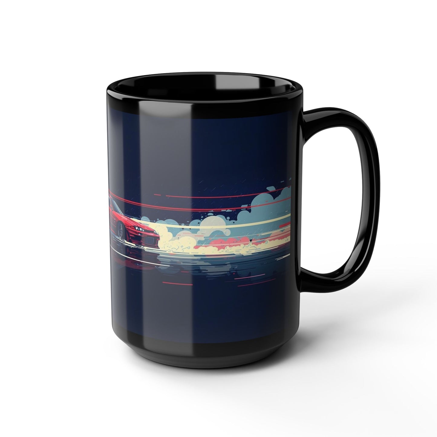 JDM Drift Car 15oz Black Mug — Racing Series Coffee Cup