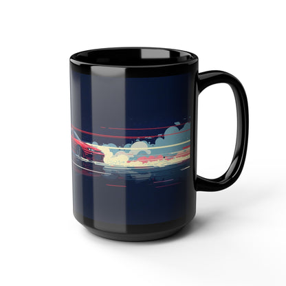 JDM Drift Car 15oz Black Mug — Racing Series Coffee Cup