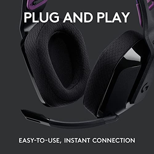 Logitech G335 Wired Gaming Headset, with Flip to Mute Microphone, 3.5mm Audio Jack, Memory Foam Earpads, Lightweight, Compatible with PC, PlayStation, Xbox, Nintendo Switch - Black
