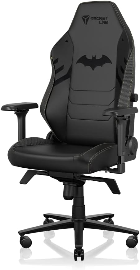 Secretlab Titan Evo Dark Knight Gaming Chair - Reclining, Ergonomic, Comfortable Computer Chair with 4D Armrests, Headrest & Lumbar Support - Regular - Black - Leatherette