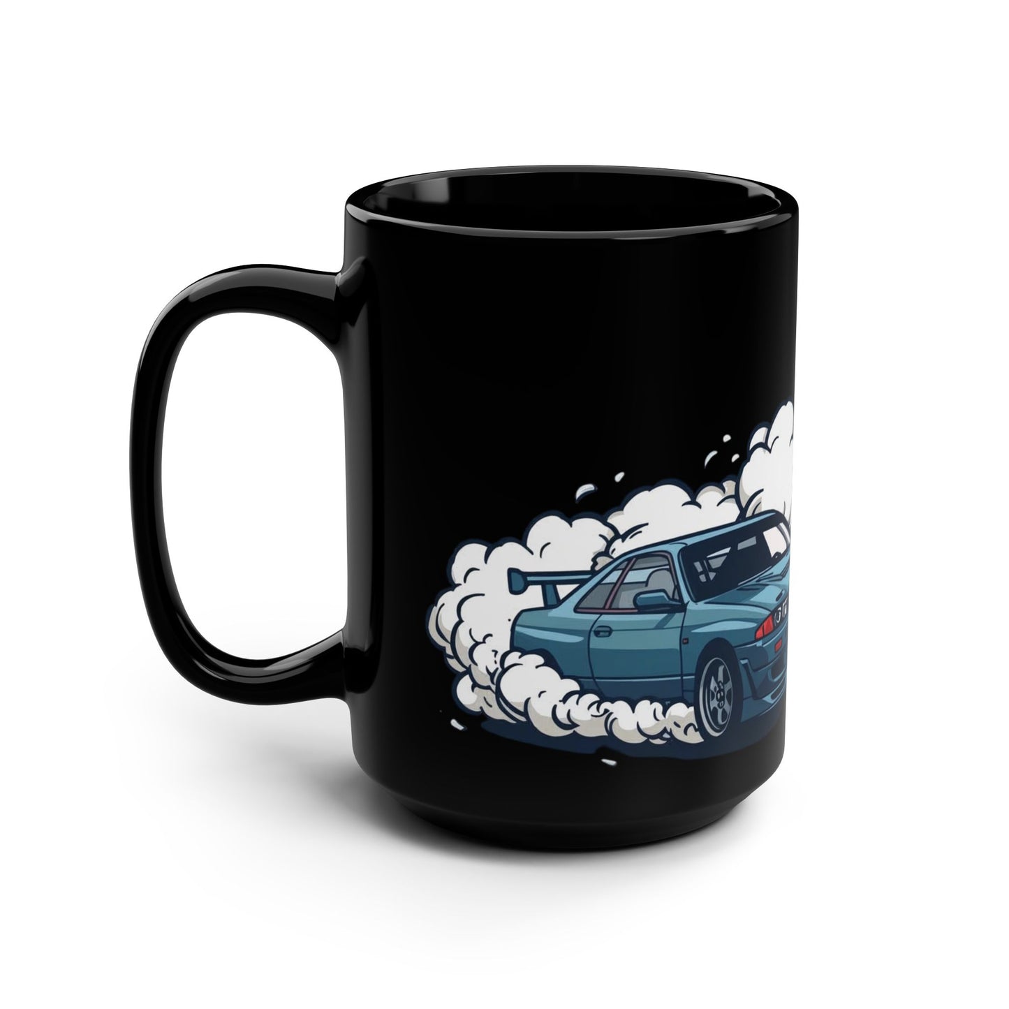 JDM Drift Cars 15oz Black Mug — Racing Enthusiast Coffee Cup