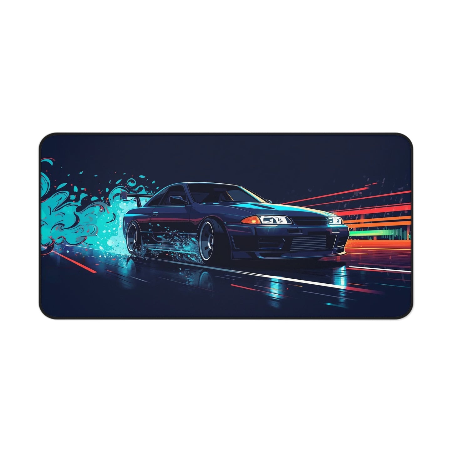 Racing Night Desk Mat — Retro Sports Car Gamer Mouse Pad