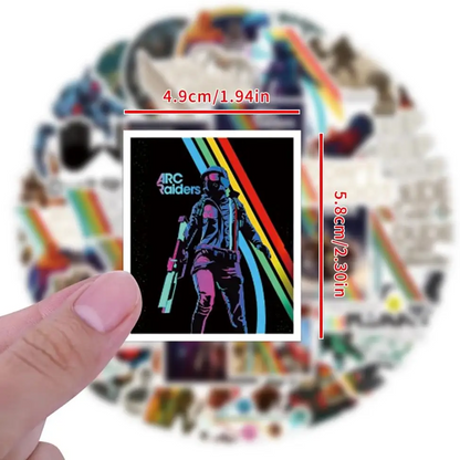 56PCS Arc Raiders Don't Shoot I Need Apricots for My Chicken Stickers Waterproof Vinyl for Water Bottle Bumper Car Laptop