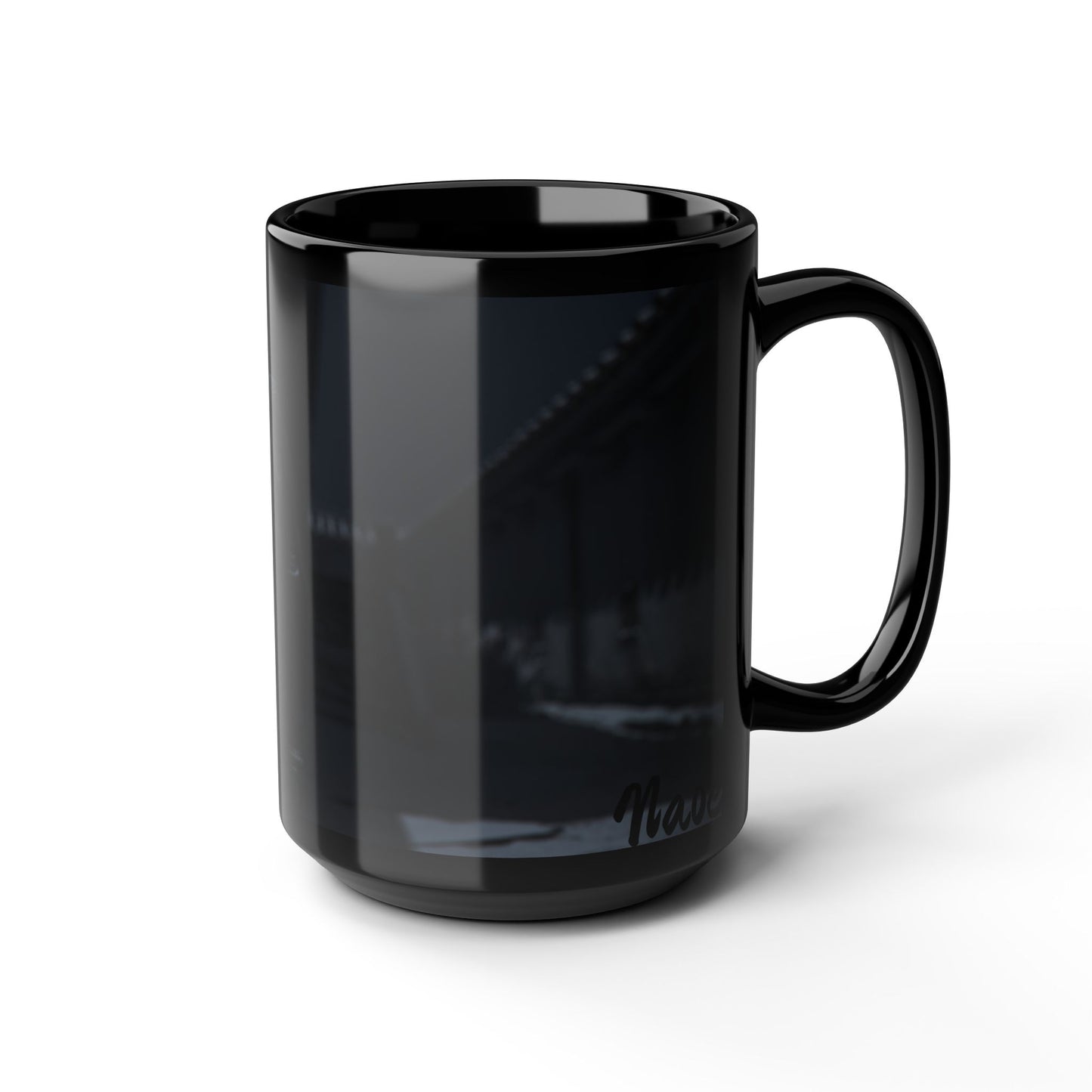 Taza Negra Naoe Shadow Assassin — Taza de Café de Arte Oscuro Ninja de 15 oz
