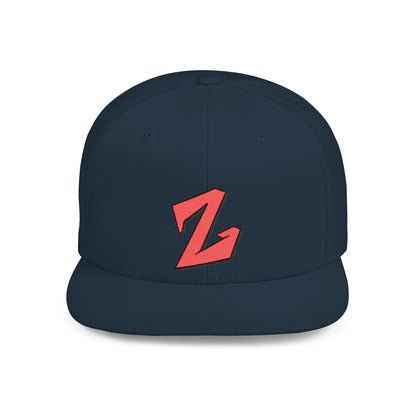Custom Z-Embroidered Flat Bill Snapback Hat | Trendy Streetwear Accessory