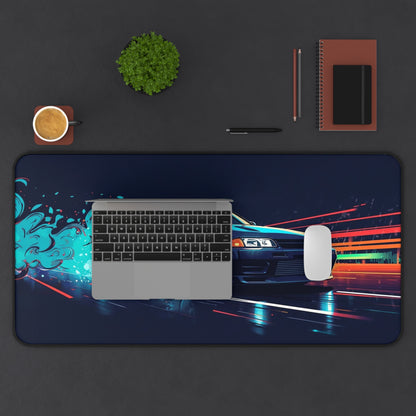 Racing Night Desk Mat — Retro Sports Car Gamer Mouse Pad