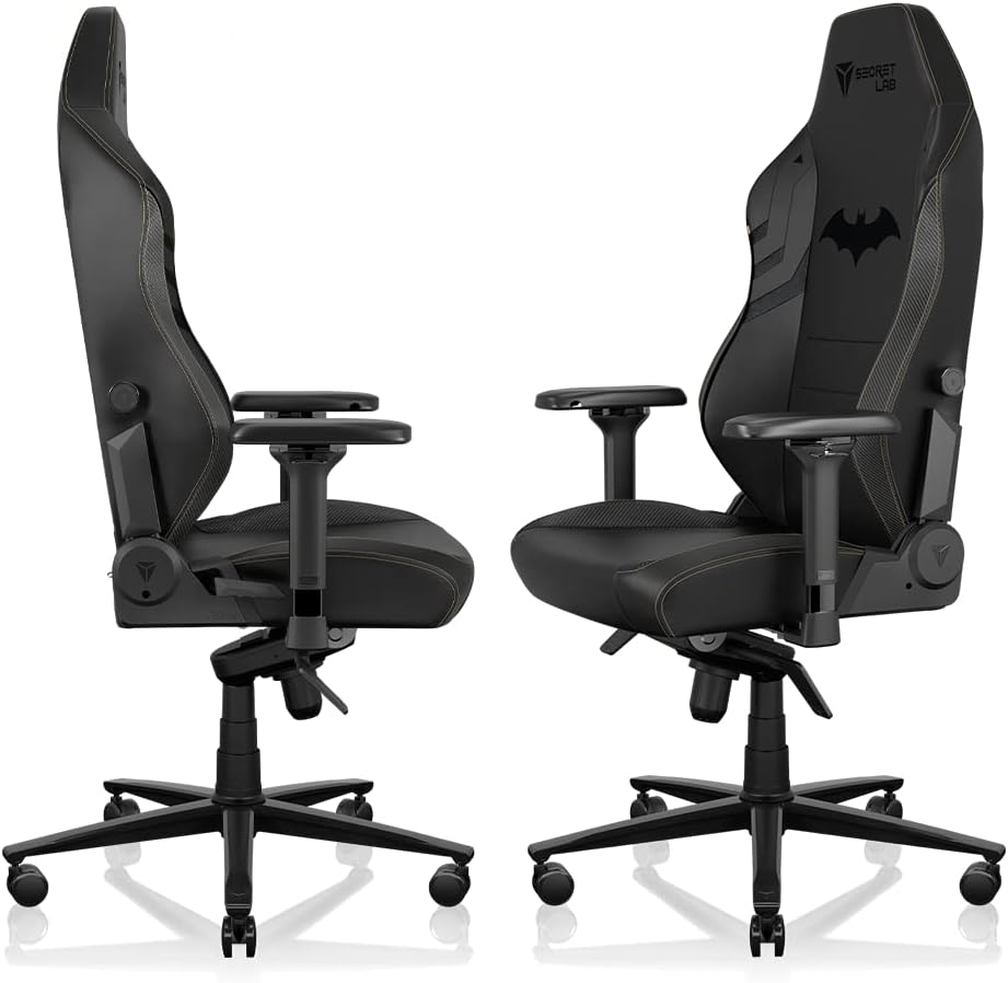 Secretlab Titan Evo Dark Knight Gaming Chair - Reclining, Ergonomic, Comfortable Computer Chair with 4D Armrests, Headrest & Lumbar Support - Regular - Black - Leatherette