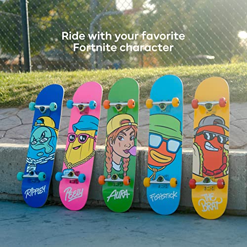 Fortnite 31" Skateboard - Cruiser Skateboard with Printed Graphic Grip Tape, ABEC-5 Bearings, Durable Deck & Smooth Wheels, Great for Teens