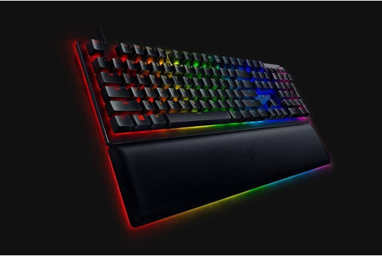 Razer Huntsman V2 Optical Gaming Keyboard: Linear Optical Switches - 8000Hz Polling Rate - Doubleshot PBT Keycaps - Dedicated Media Keys & Dial - Ergonomic Wrist Rest - Snap Tap